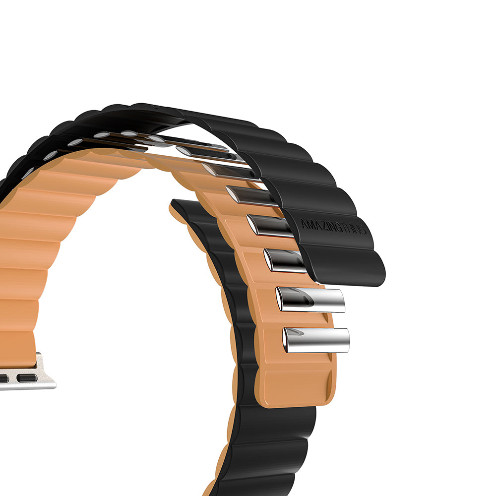 Amazingthing Smoothie Mag Apple Watch 45mm Magnetik Tak Çıkar Silikon Strap Kayış - 3 Amazingthing Smoothie Mag Apple Watch 45mm Magnetik Tak Çıkar Silikon Strap Kayış - 3